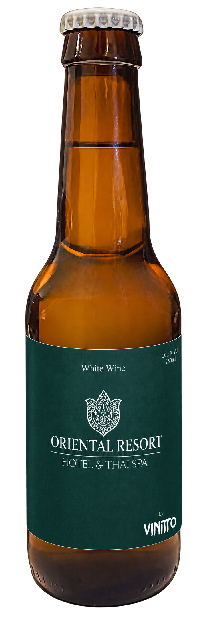 Botellín Vinitto con etiqueta personalizada para hotel (Oriental Resort)