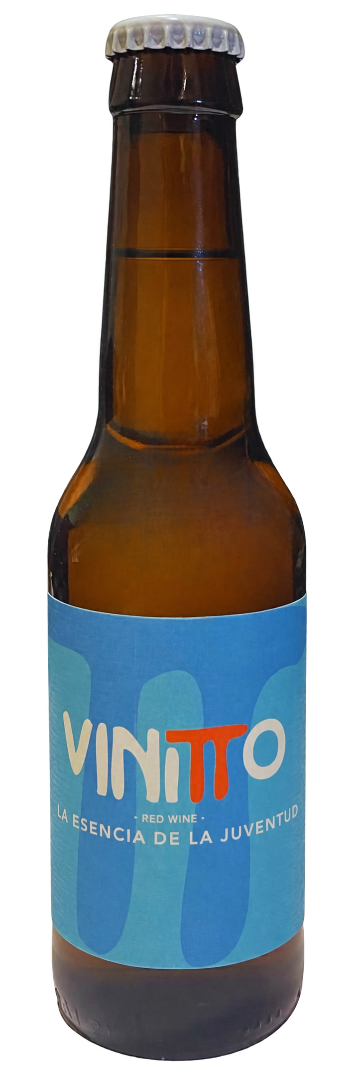 Botella de Vinitto Tinto con etiqueta azul